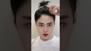 머리끈 하나로 남자머리 스타일링 꿀팁 #2