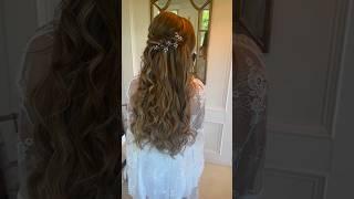 The Most Angelic Bride ???????? Half Up Half Down Bridal Hairstyle