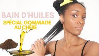 Bain d'huile et gommage cuir chevelu au chébé ! Une routine 100% aux doigts !