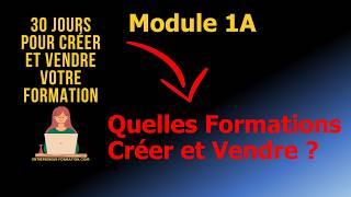 30 jours pour créer et vendre ta 1er formation