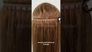 Butterfly Weft Removal Tutorial #hairextensions #butterflyweft #hair