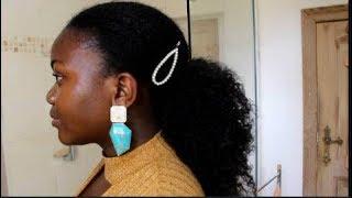 Comment plaquer ses cheveux crépus, chignion bas et on fleek sur cheveux crépus1