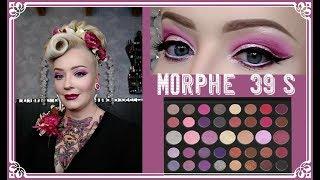 morphe 39s/ rose glam cut crease makeup tutorial/maquillage pin up glamour / cherry babydoll