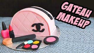 Cake design - Gâteau Sac channel Maquillage - chanel bag Makeup Cake